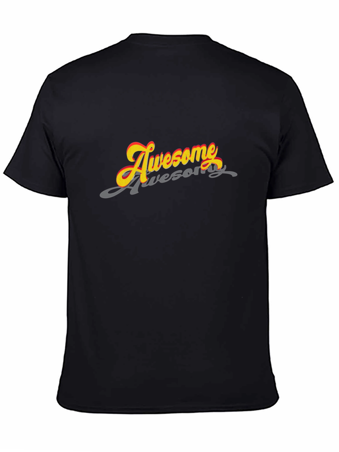 Awesome Graphic Tee - Black Cotton T-Shirt