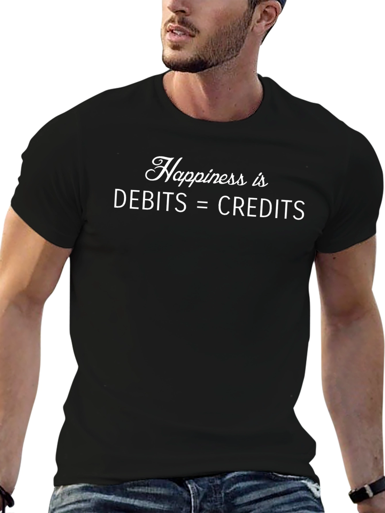 Happiness Debits=Credits Accountant T-Shirt