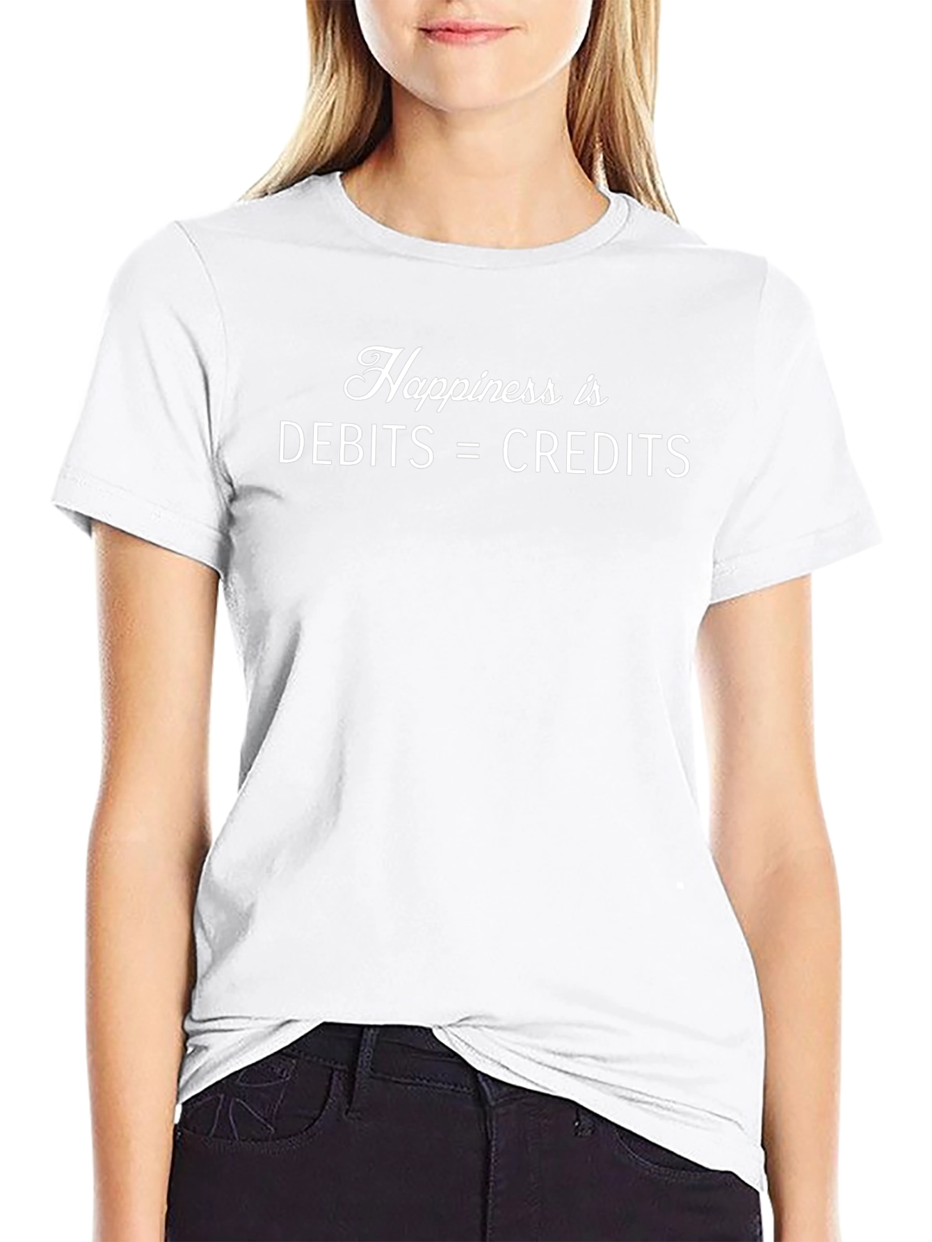 Happiness Debits=Credits Accountant T-Shirt