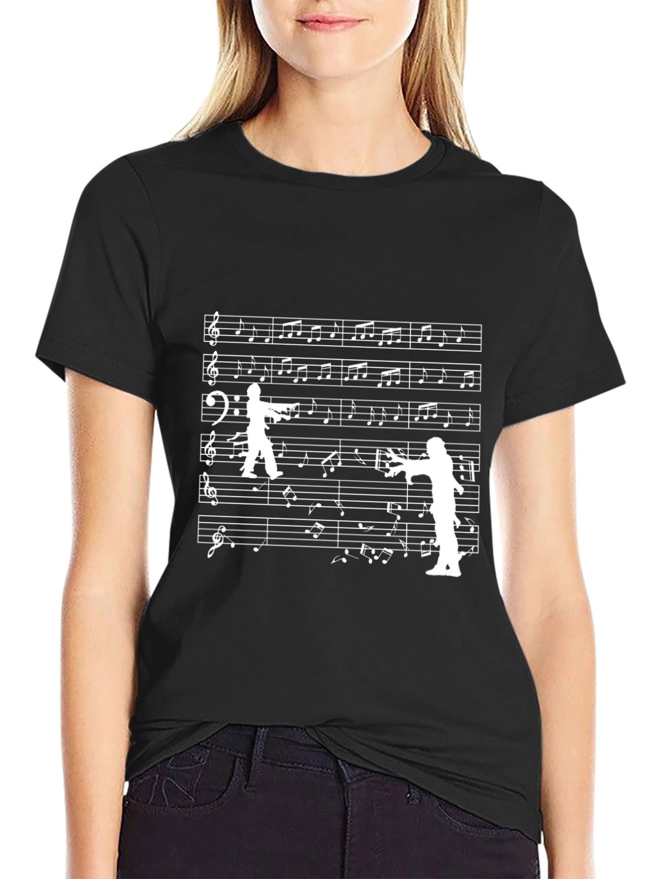 Music Note T-Shirt Dancing Musicians