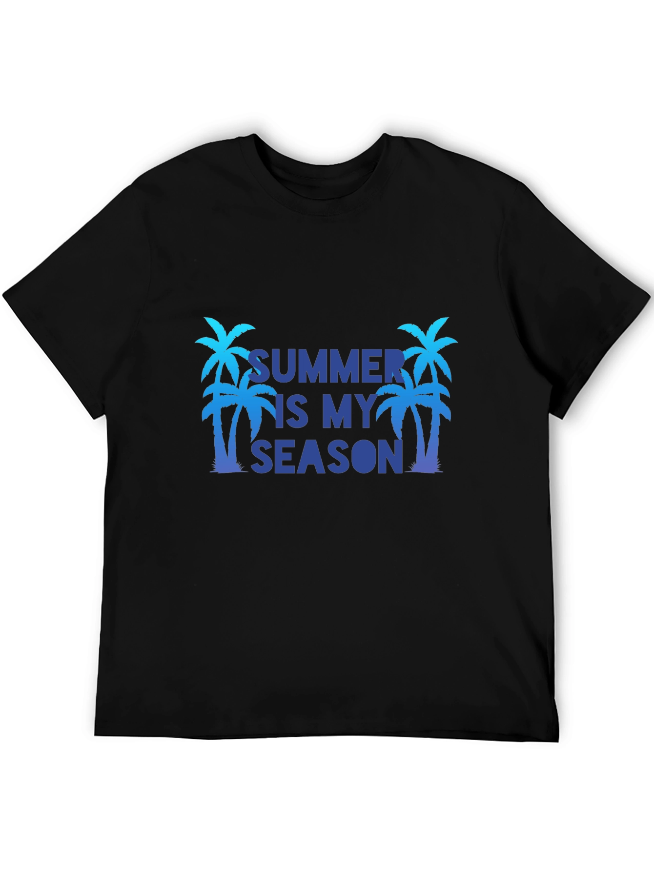 Summer Is My Season Black T-Shirt