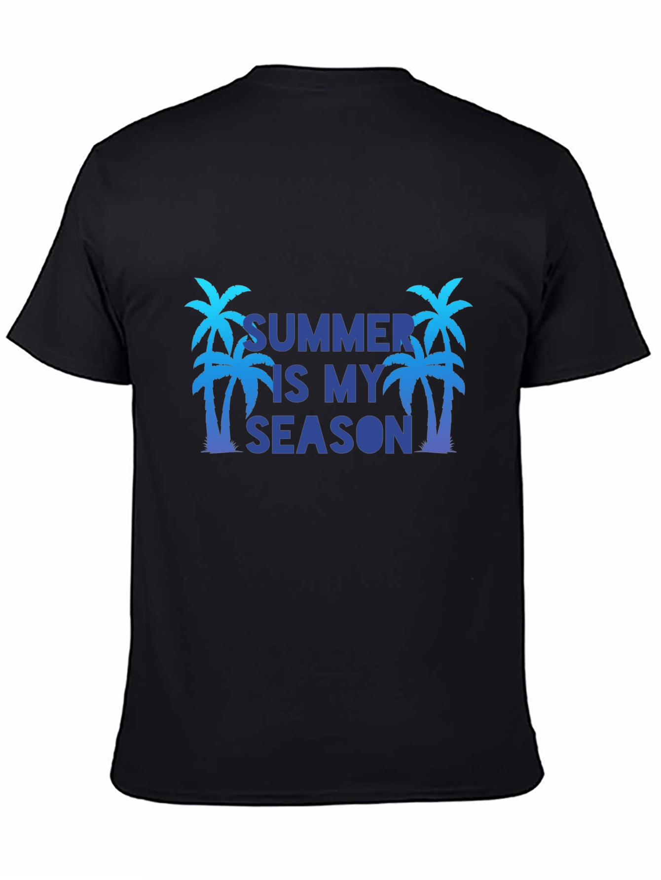 Summer Is My Season Black T-Shirt
