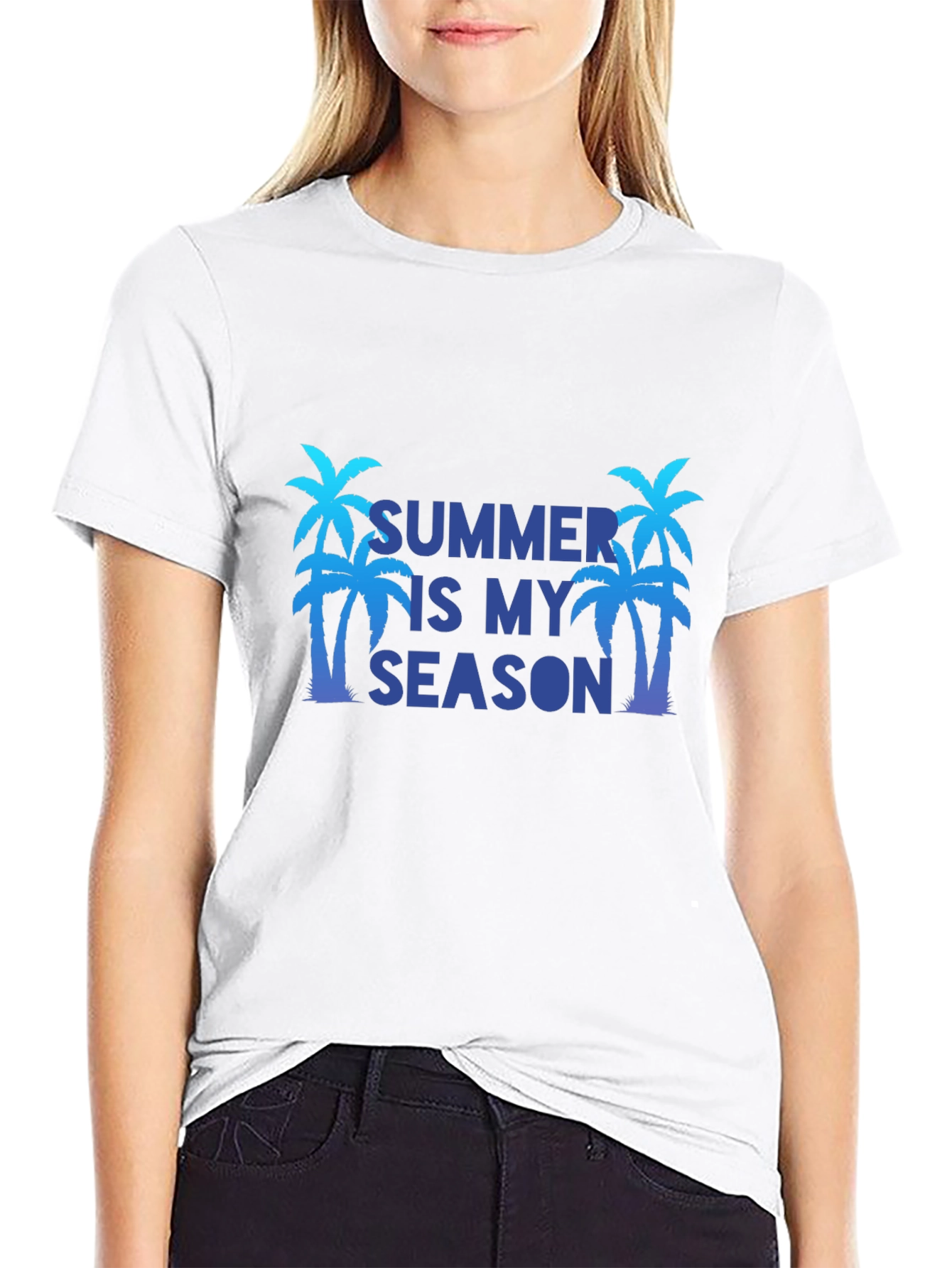 Summer Is My Season Black T-Shirt