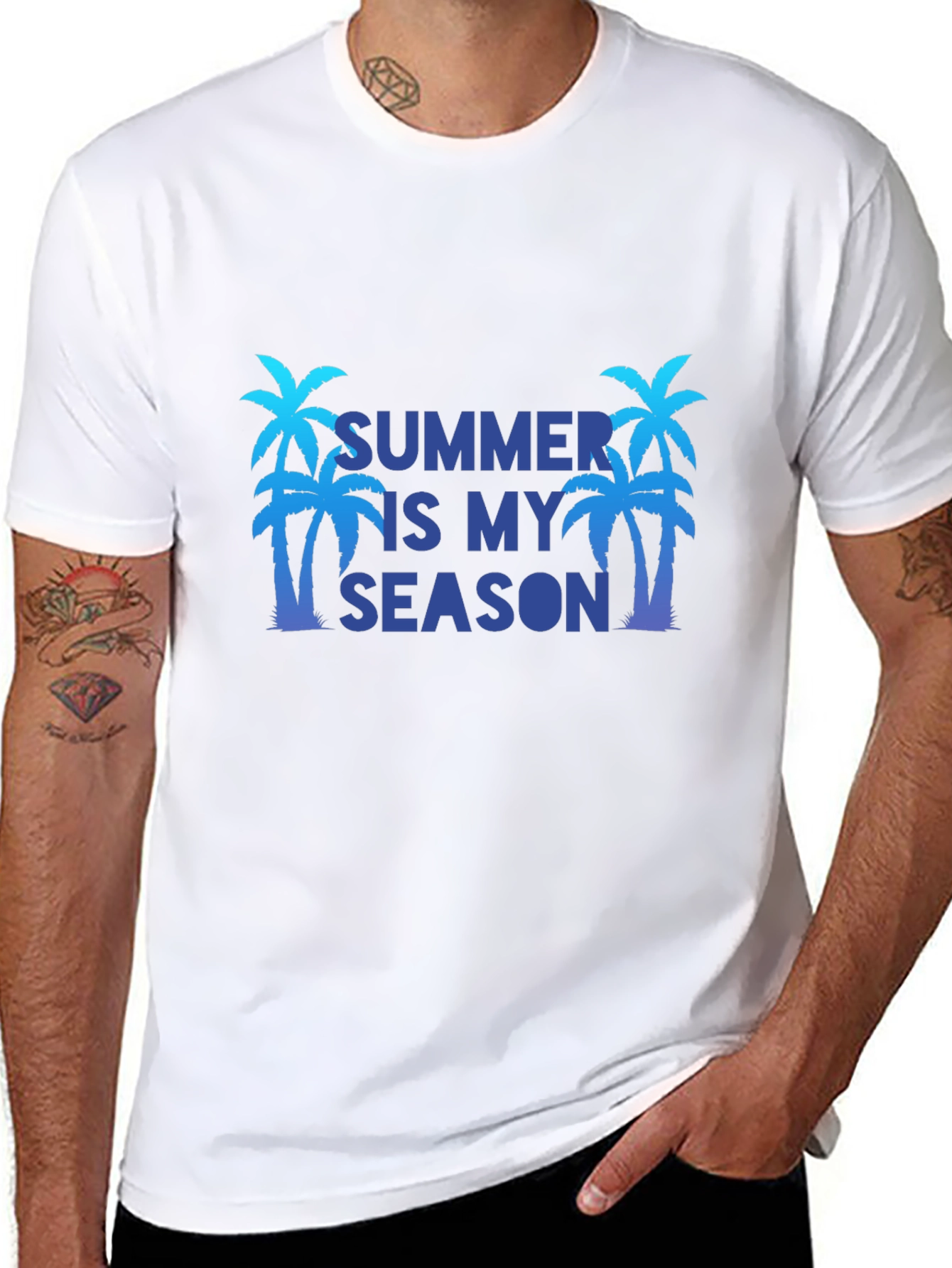 Summer Is My Season Black T-Shirt