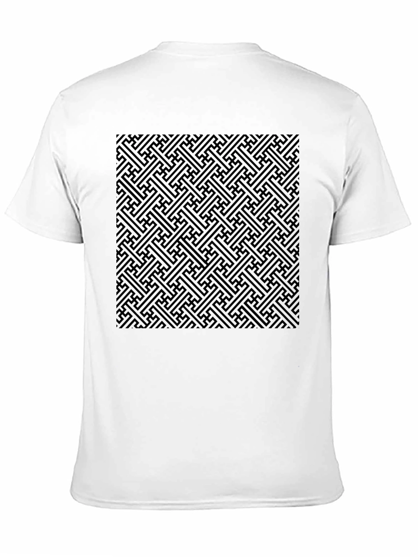 Black Geometric Pattern T-Shirt
