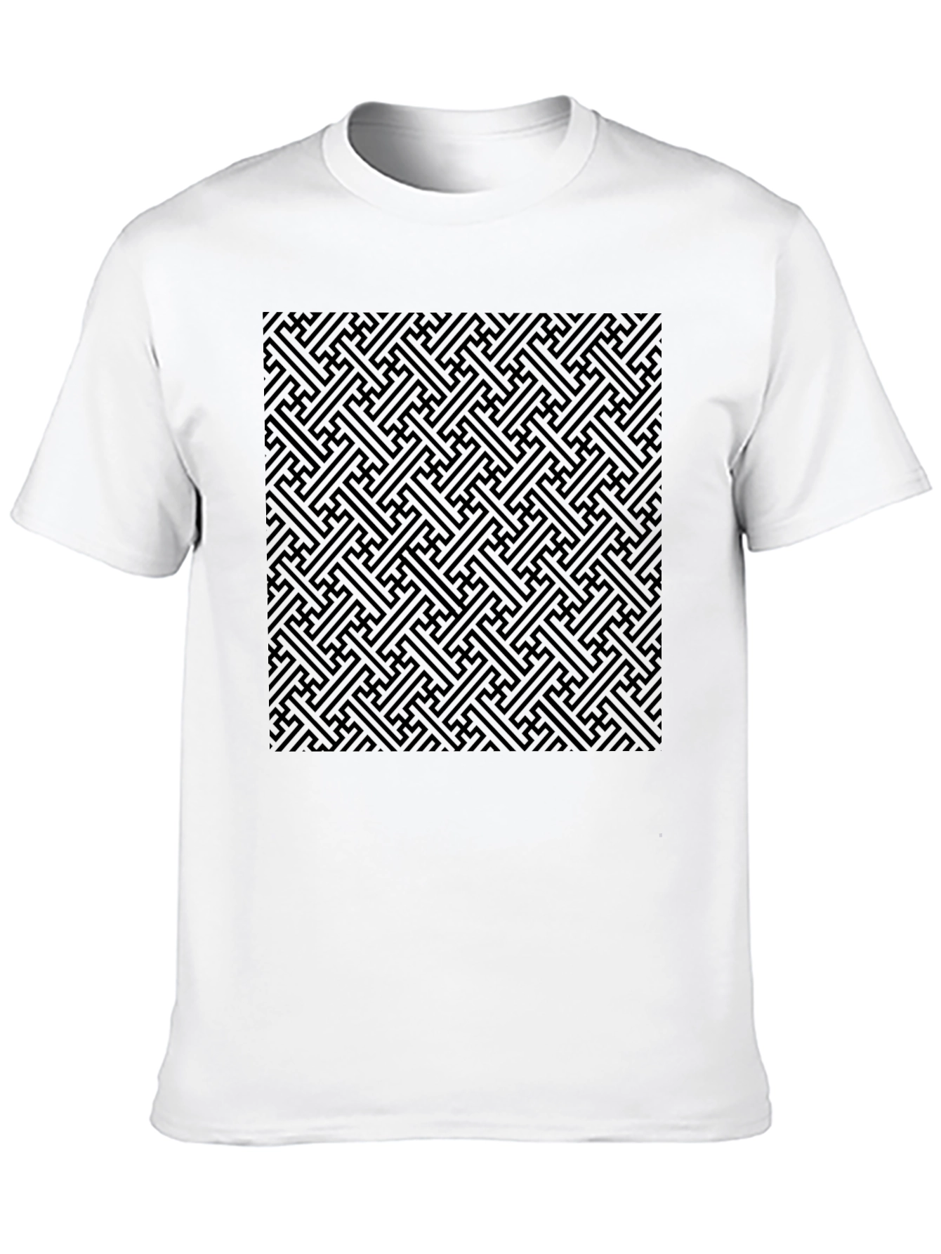 Black Geometric Pattern T-Shirt