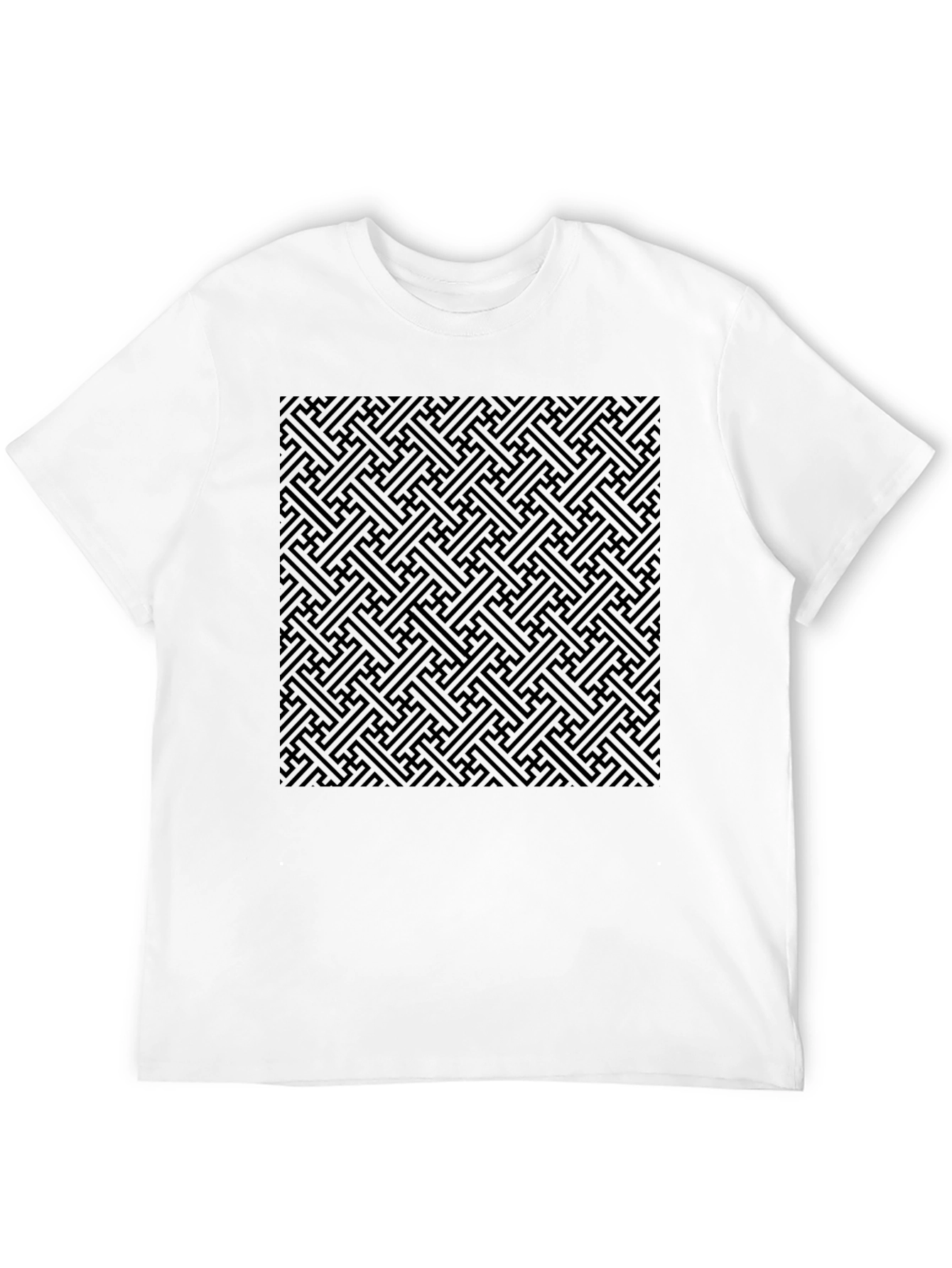 Black Geometric Pattern T-Shirt