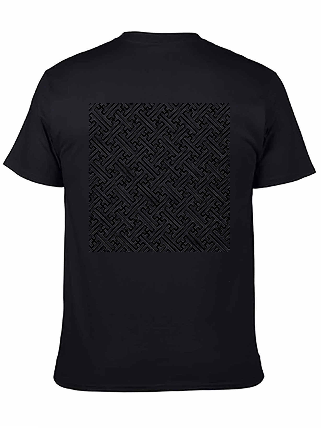 Black Geometric Pattern T-Shirt