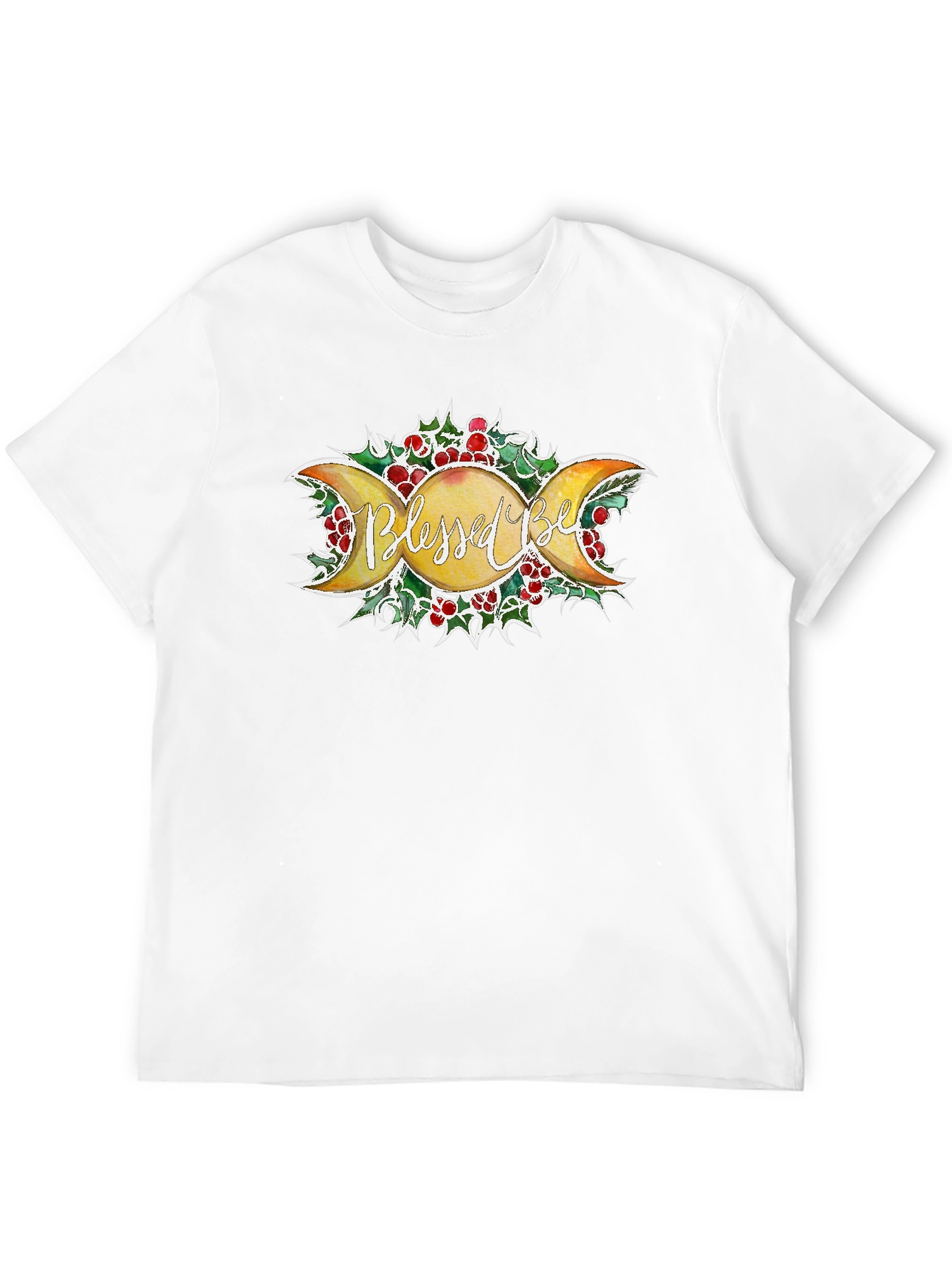 Blessed Be Moon Phase Graphic T-Shirt - Black