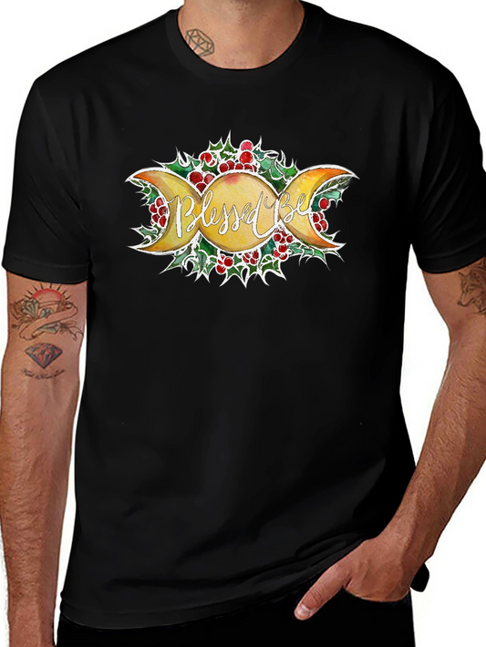 Blessed Be Moon Phase Graphic T-Shirt - Black