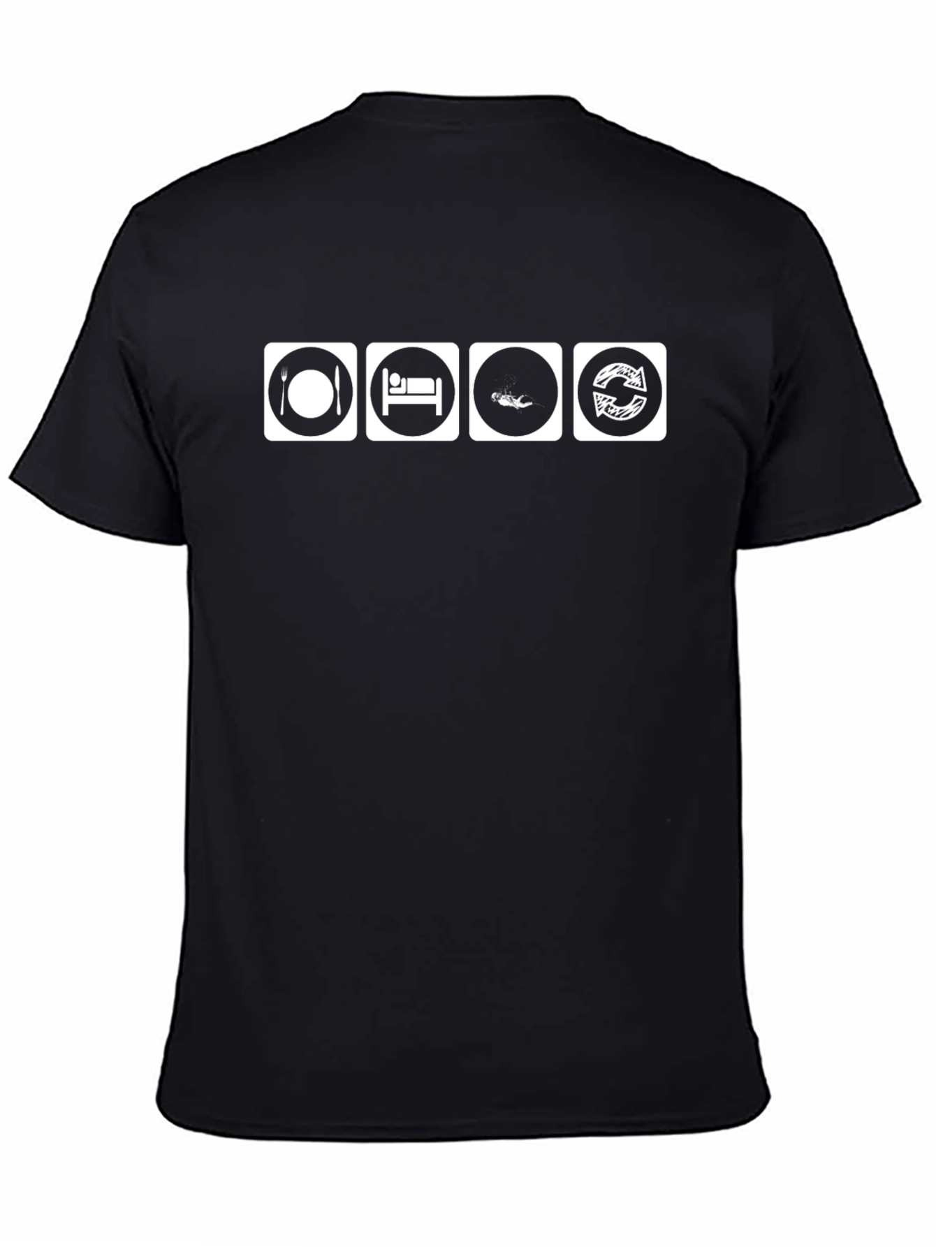 Eat Sleep Dive Repeat Black T-Shirt