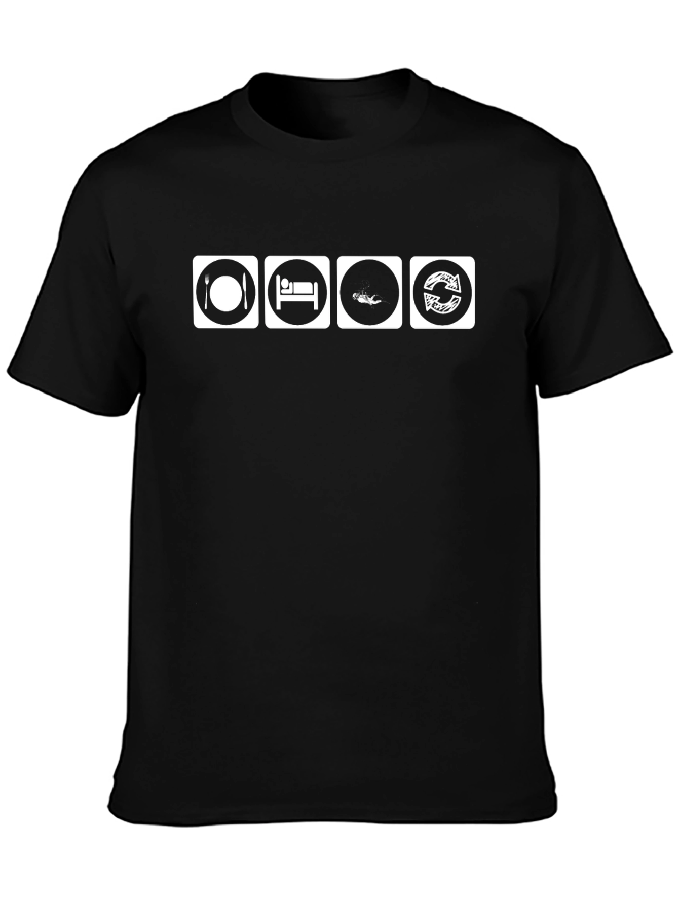 Eat Sleep Dive Repeat Black T-Shirt