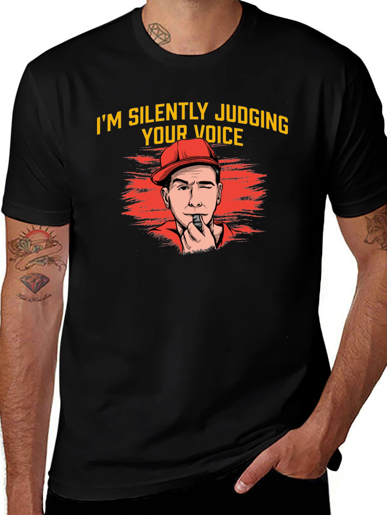 Silently Judging Voice Black T-Shirt