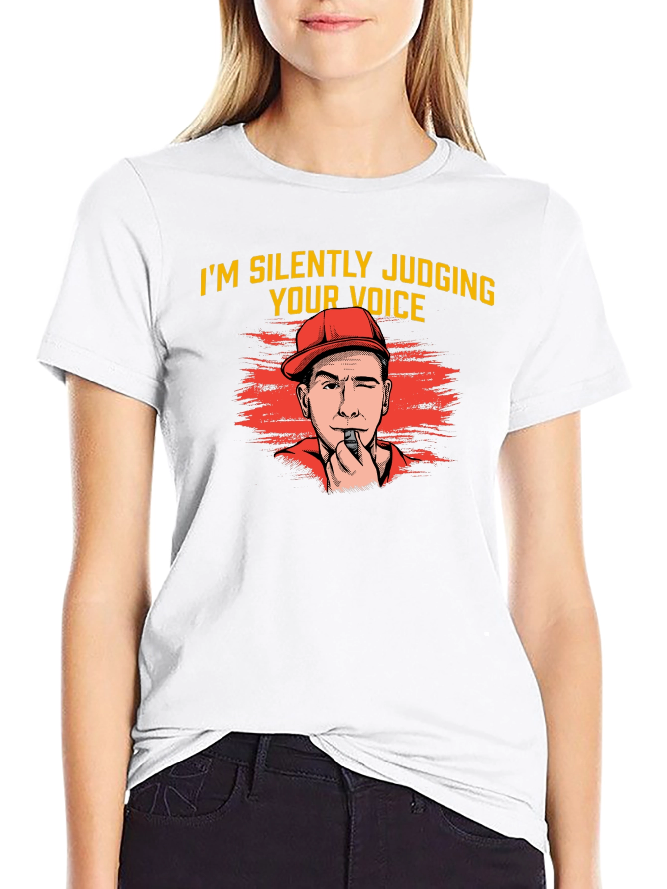 Silently Judging Voice Black T-Shirt