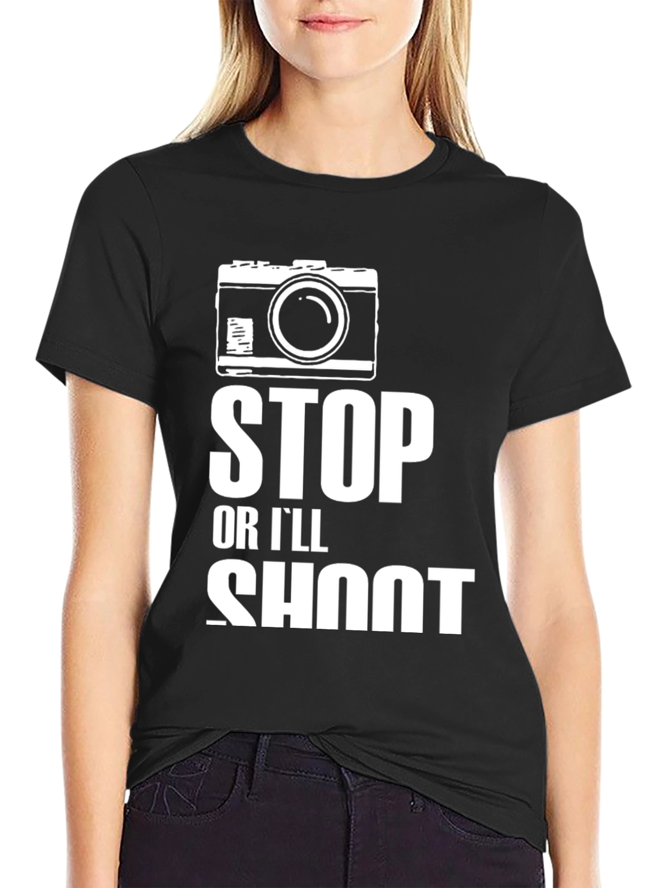 Stop or Ill Shoot Graphic T-Shirt