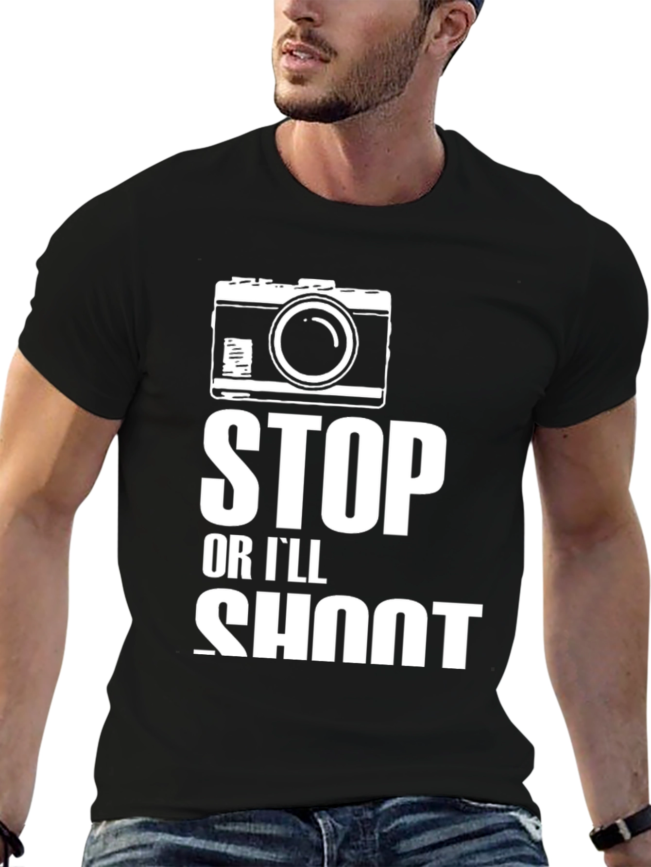 Stop or Ill Shoot Graphic T-Shirt