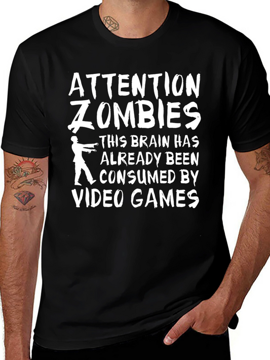 Attention Zombies Video Game T-Shirt