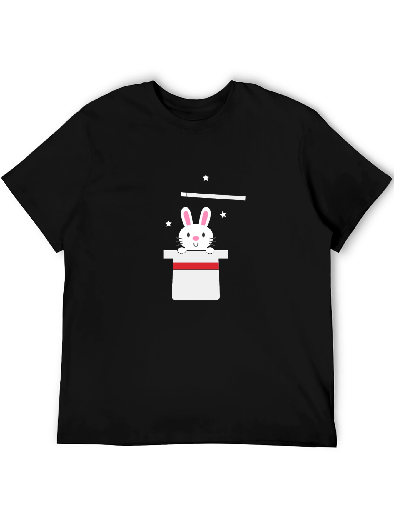 Magical Bunny Tee - Black Cotton Blend