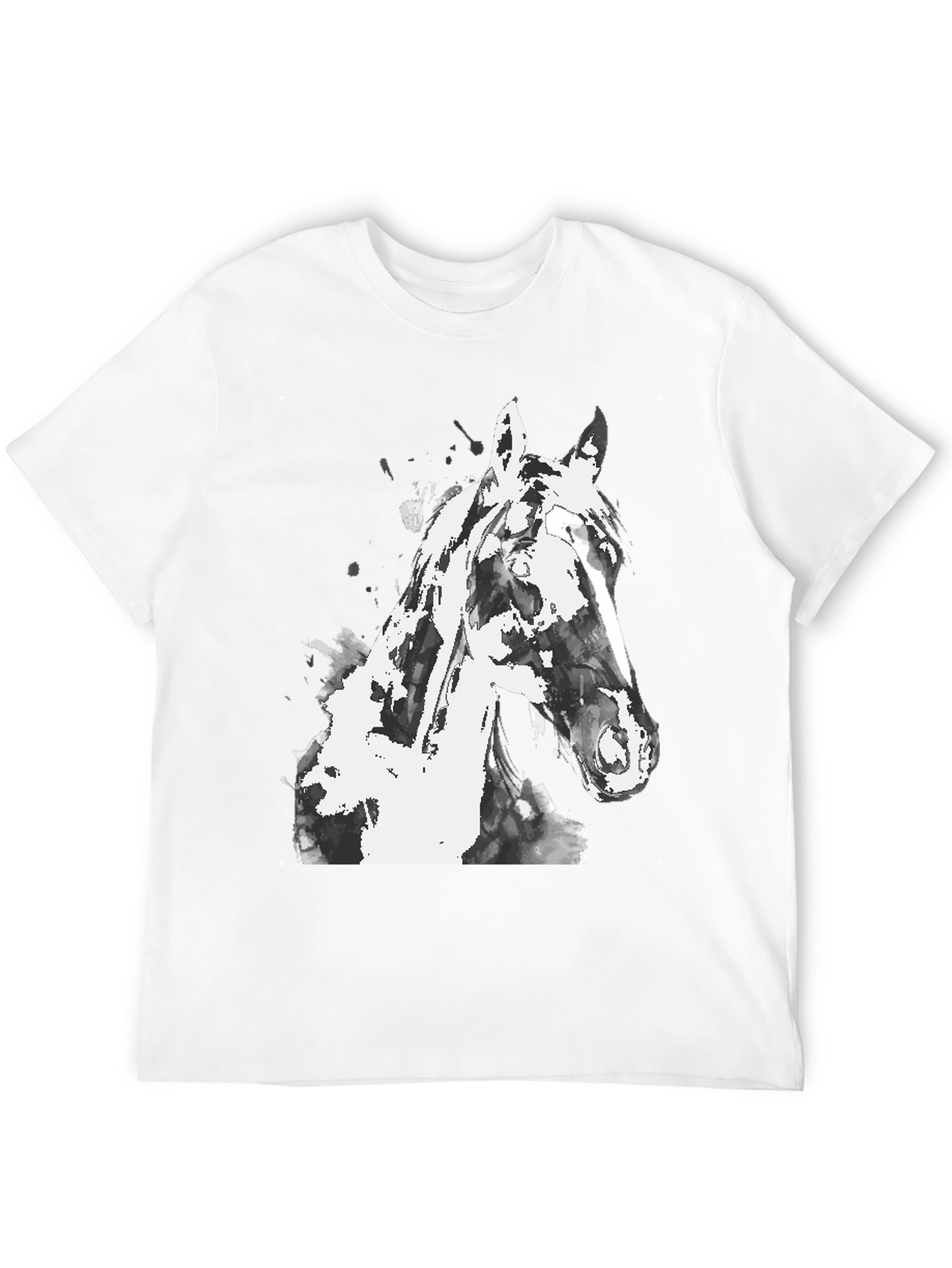 Horse Graphic Mens Black T-Shirt
