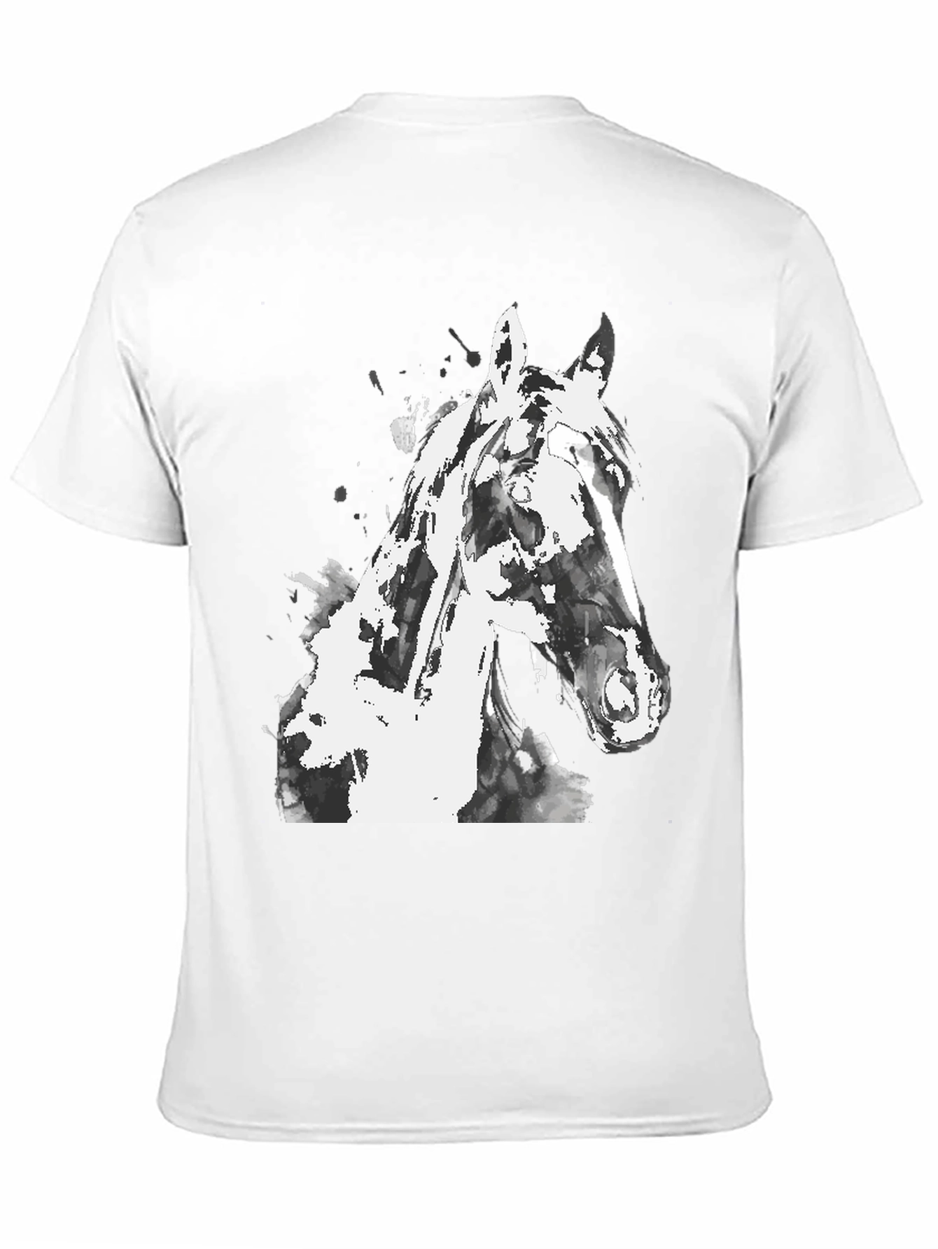Horse Graphic Mens Black T-Shirt
