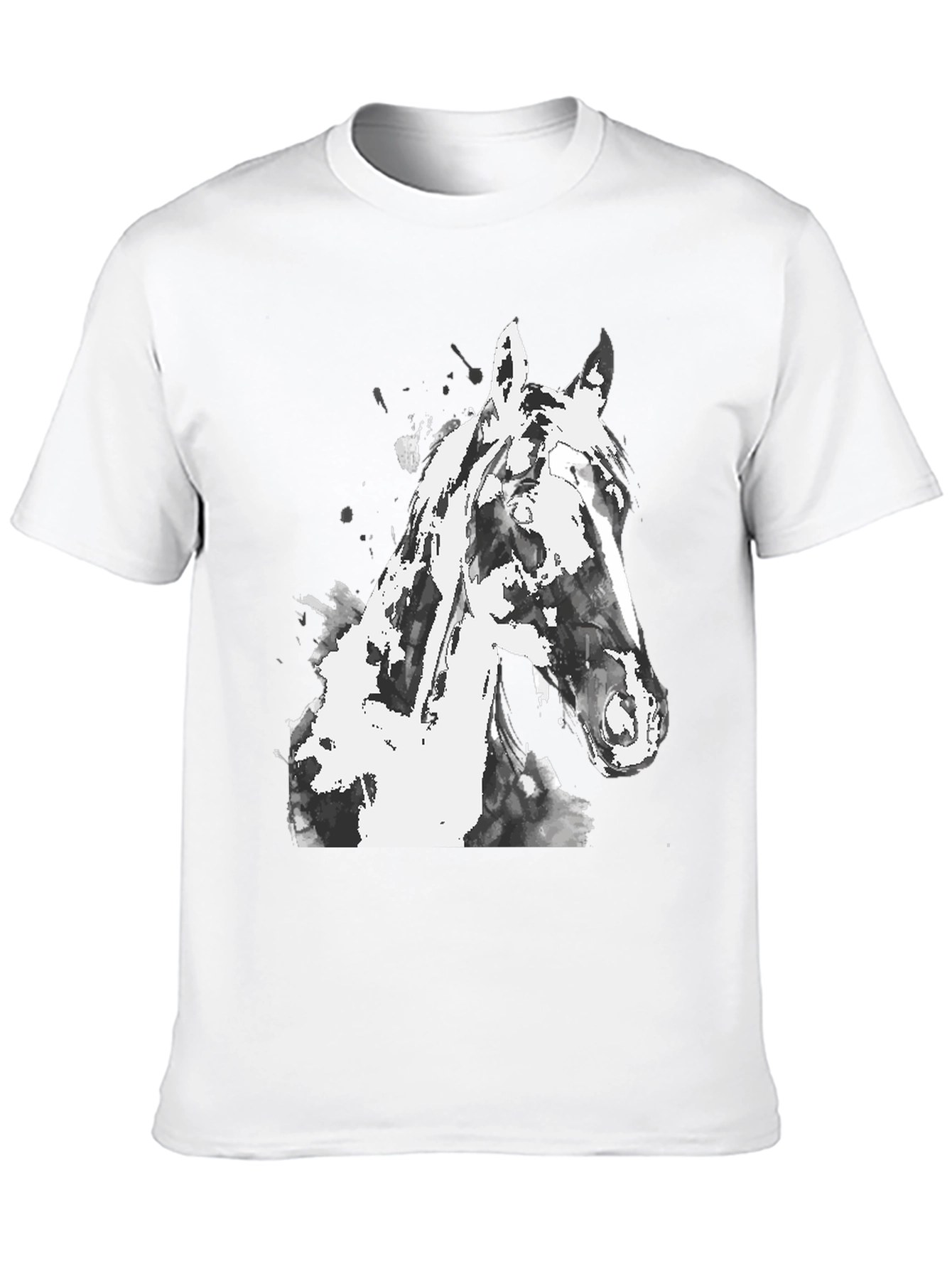 Horse Graphic Mens Black T-Shirt