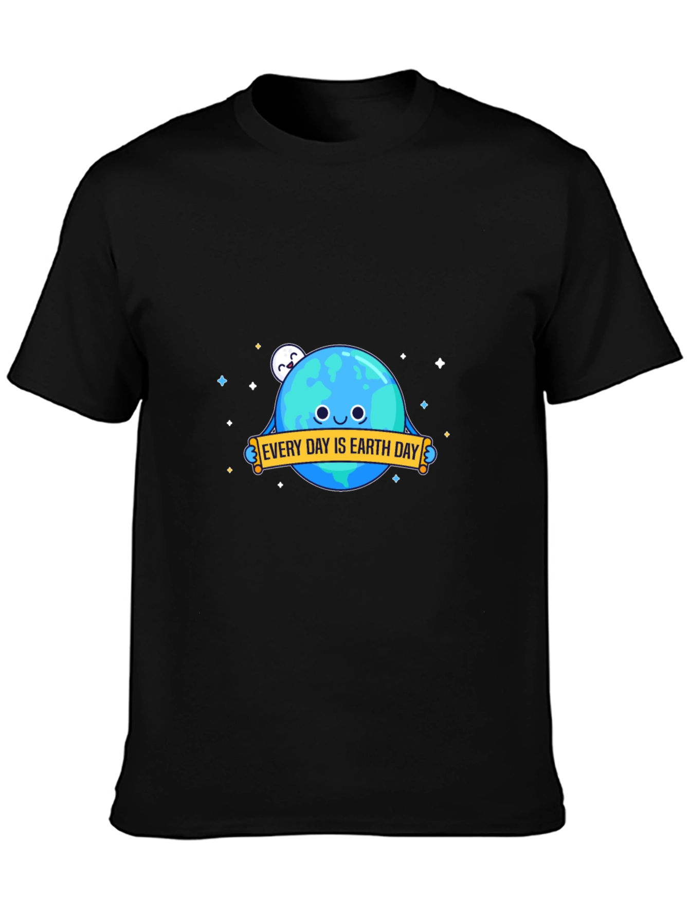 Earth Day Graphic T-Shirt - Black