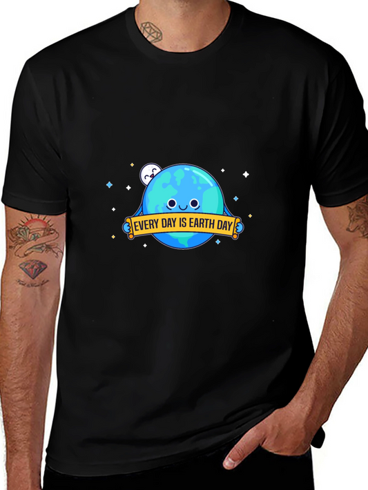 Earth Day Graphic T-Shirt - Black