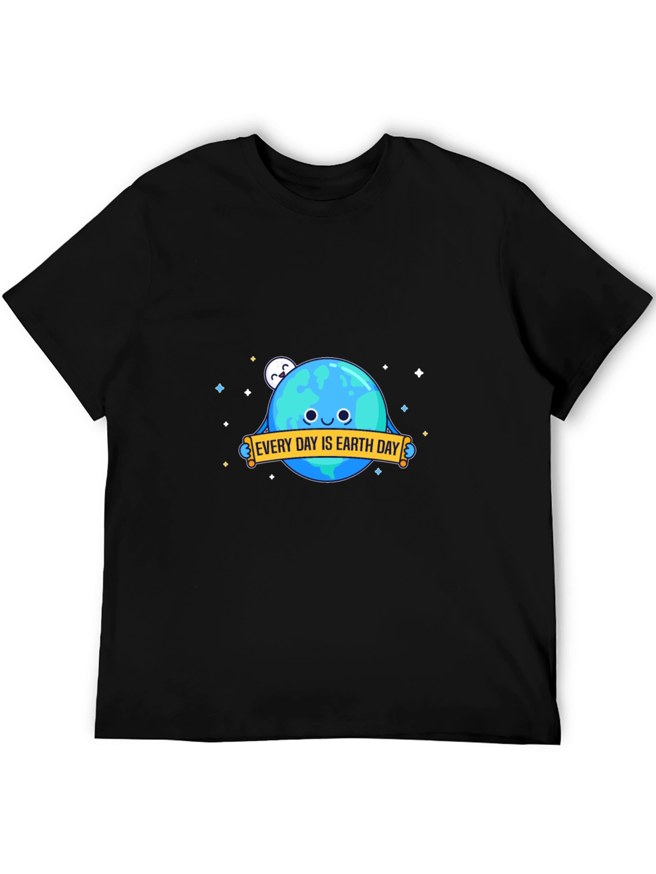 Earth Day Graphic T-Shirt - Black