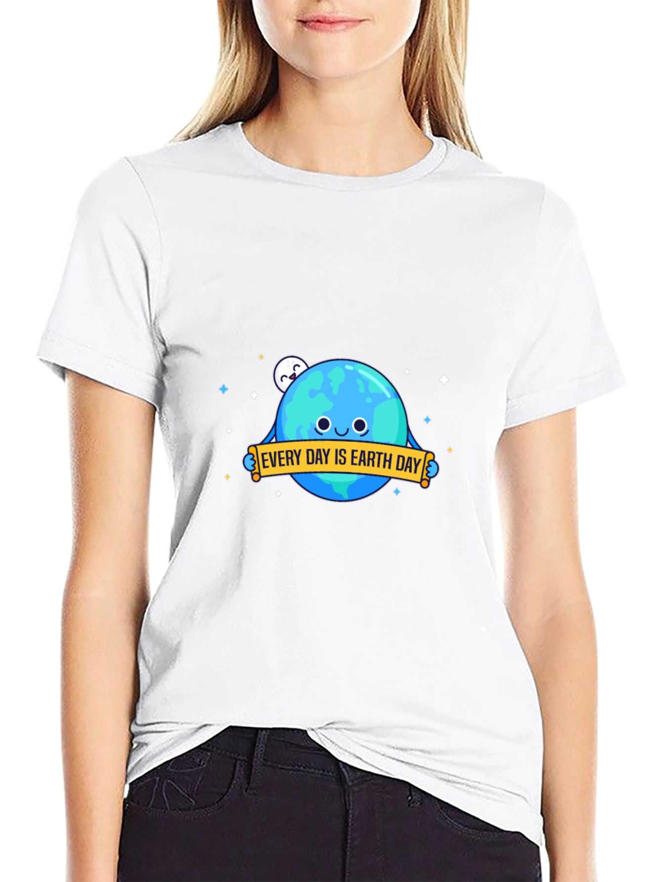 Earth Day Graphic T-Shirt - Black