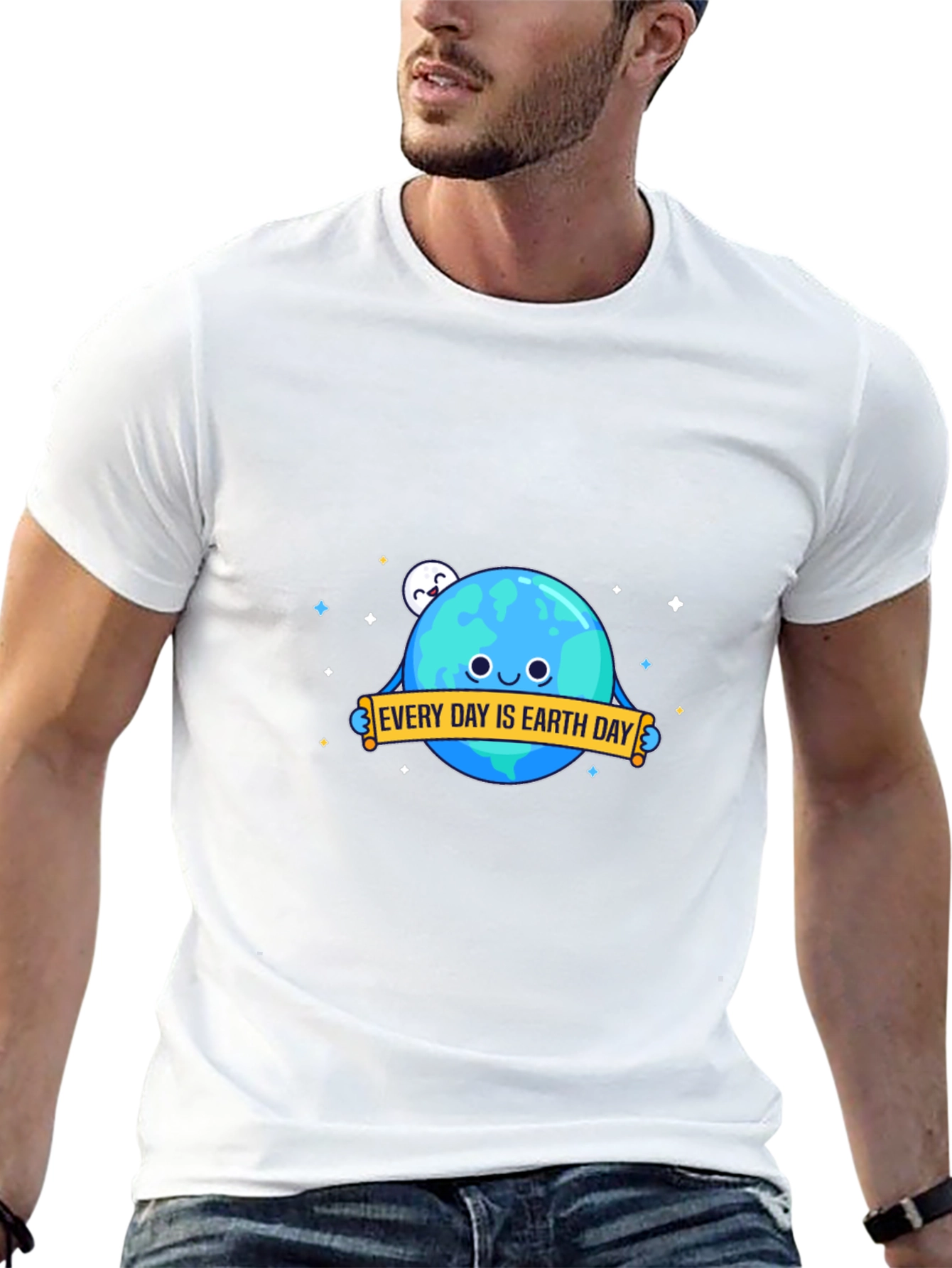 Earth Day Graphic T-Shirt - Black