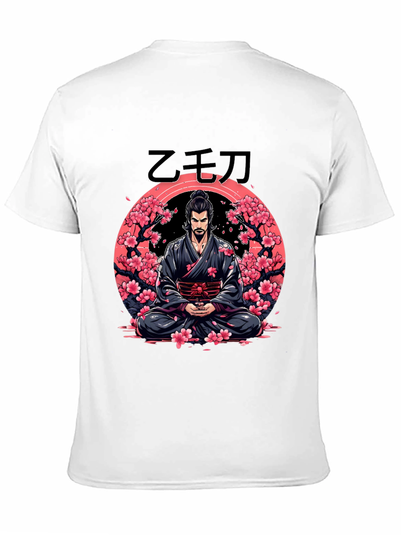 Meditating Samurai Cherry Blossom T-Shirt