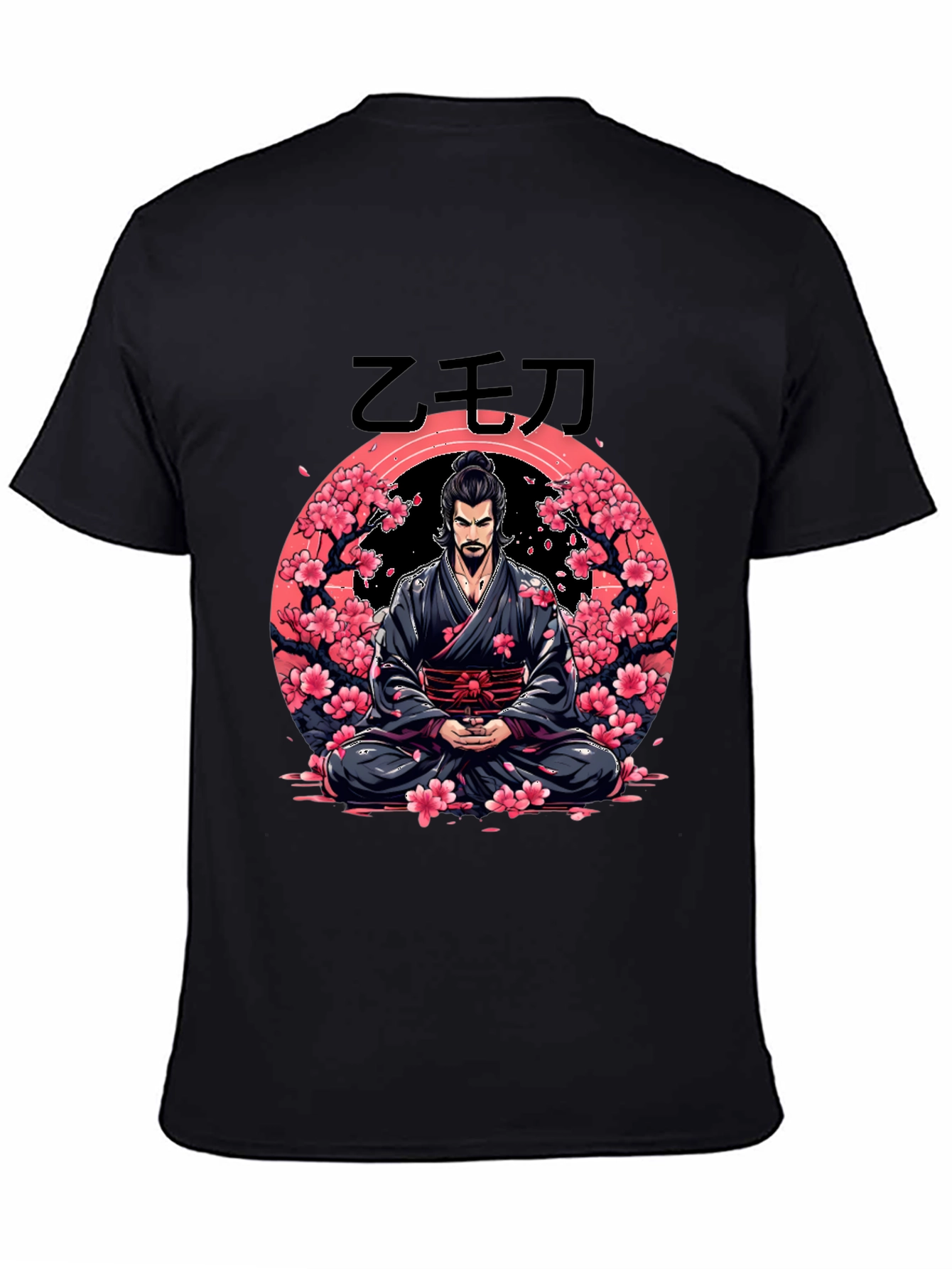 Meditating Samurai Cherry Blossom T-Shirt