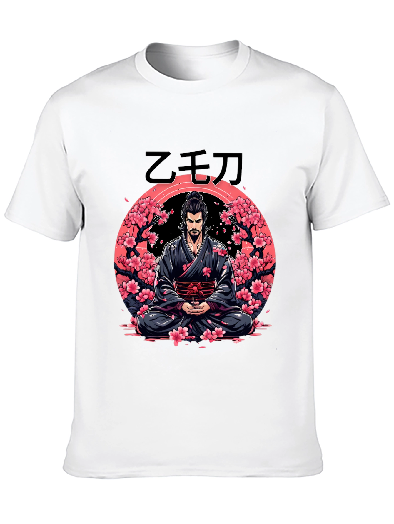 Meditating Samurai Cherry Blossom T-Shirt