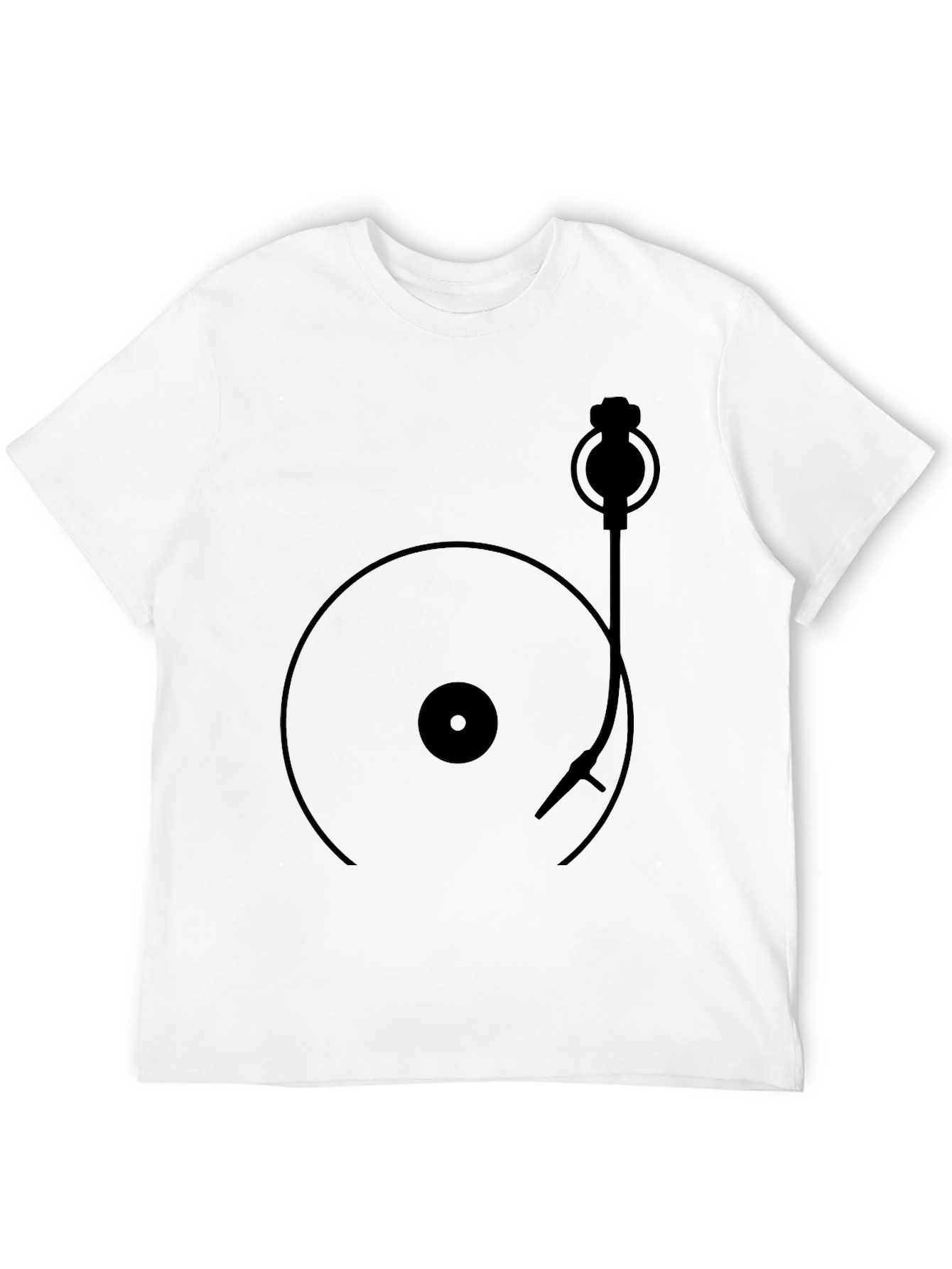 Retro Turntable Graphic T-Shirt - Classic Vinyl Design