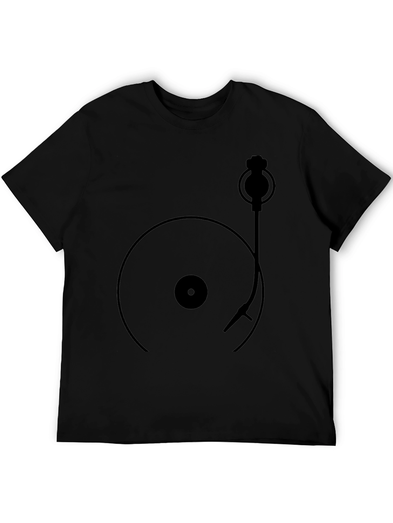 Retro Turntable Graphic T-Shirt - Classic Vinyl Design