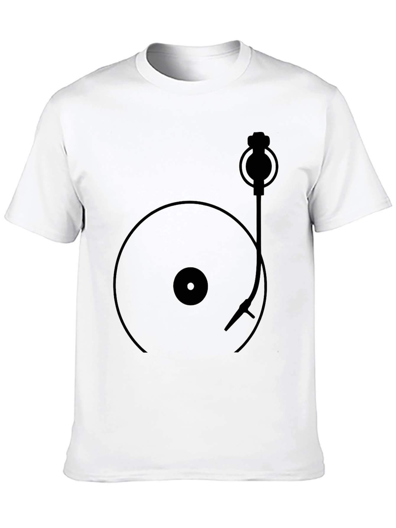 Retro Turntable Graphic T-Shirt - Classic Vinyl Design