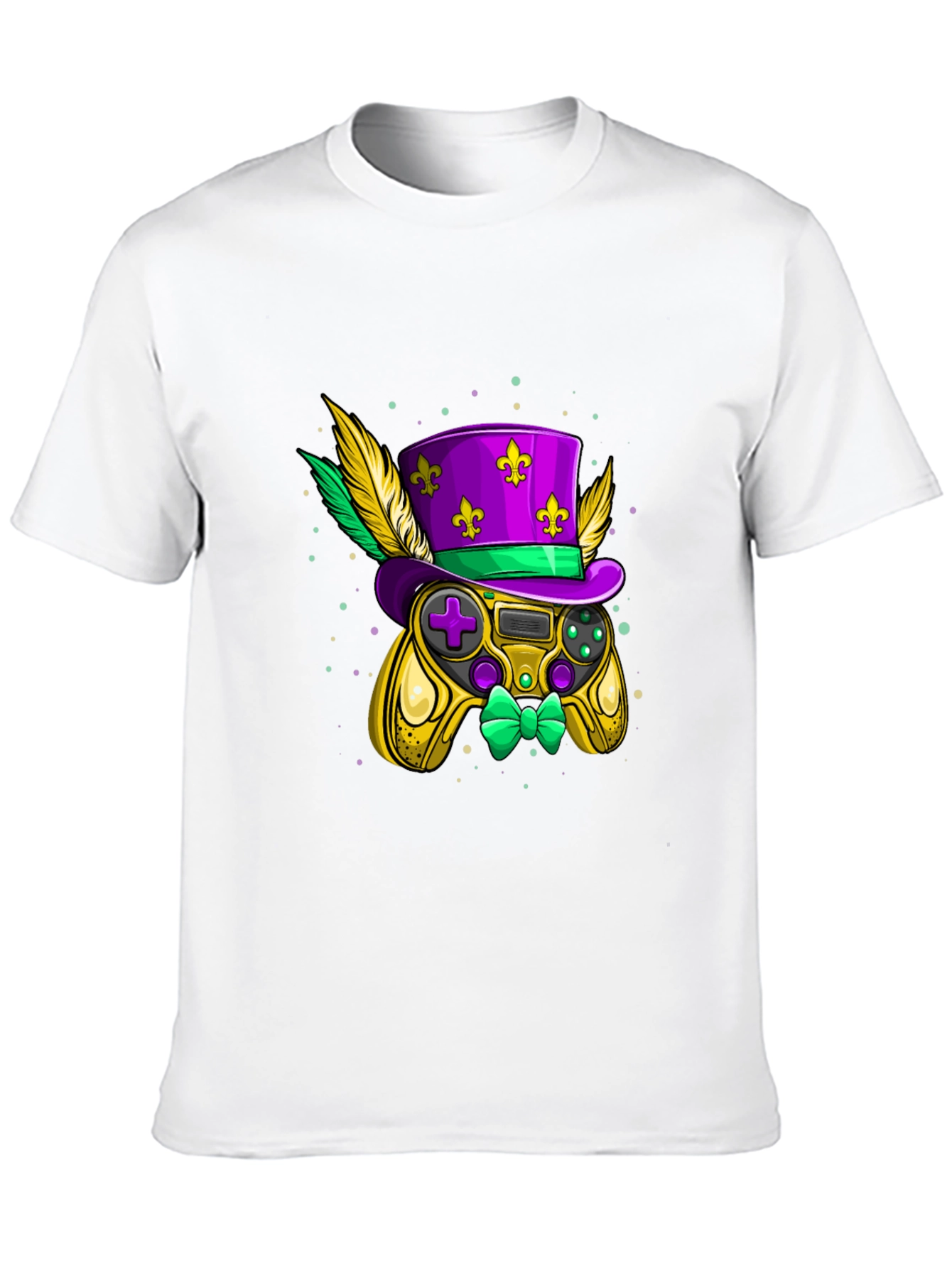 Gamer Mardi Gras Controller T-Shirt