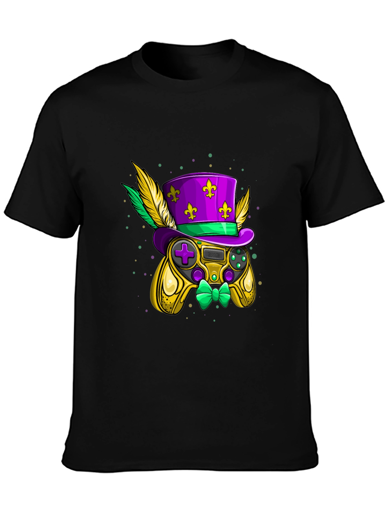 Gamer Mardi Gras Controller T-Shirt
