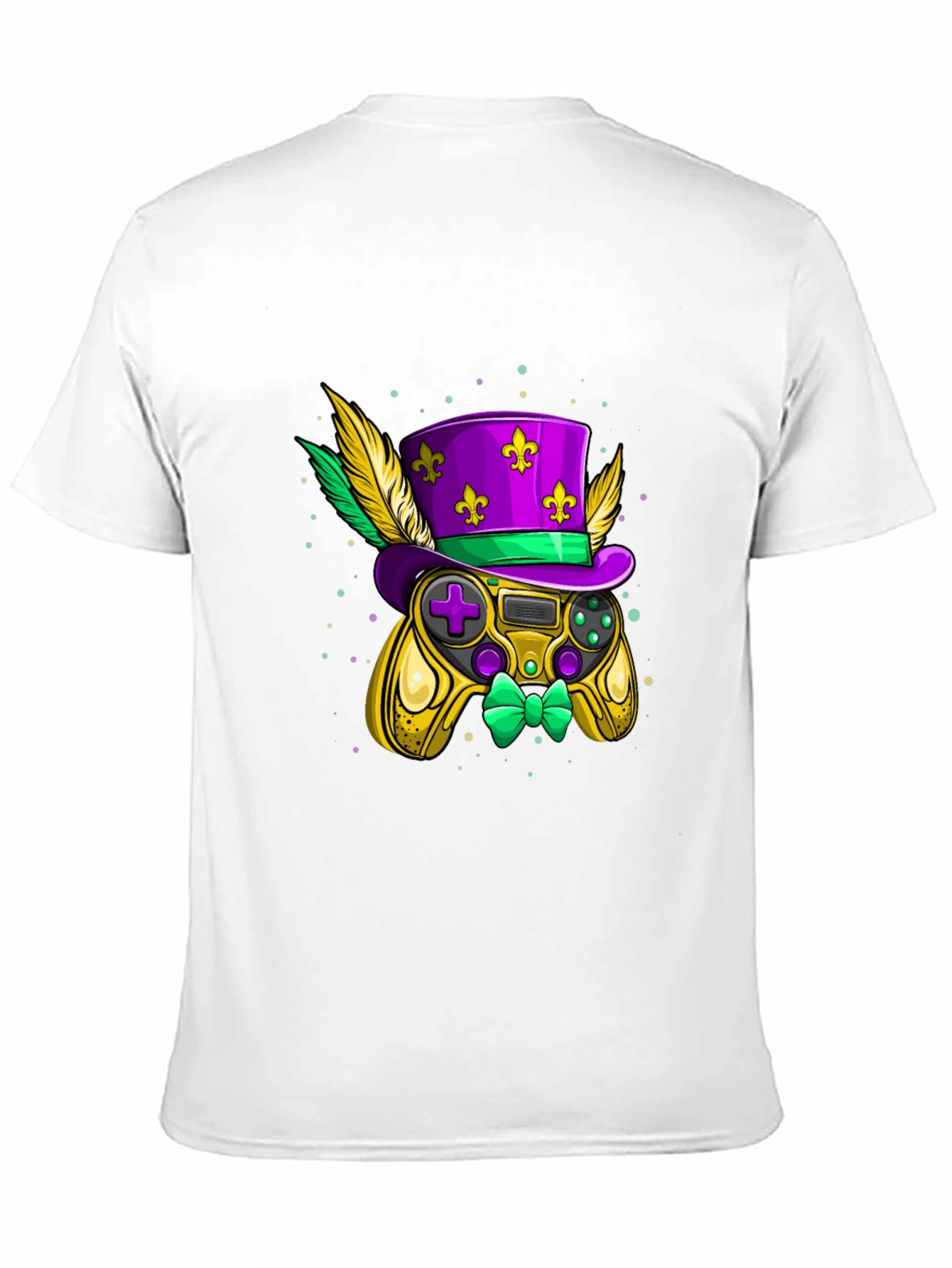Gamer Mardi Gras Controller T-Shirt