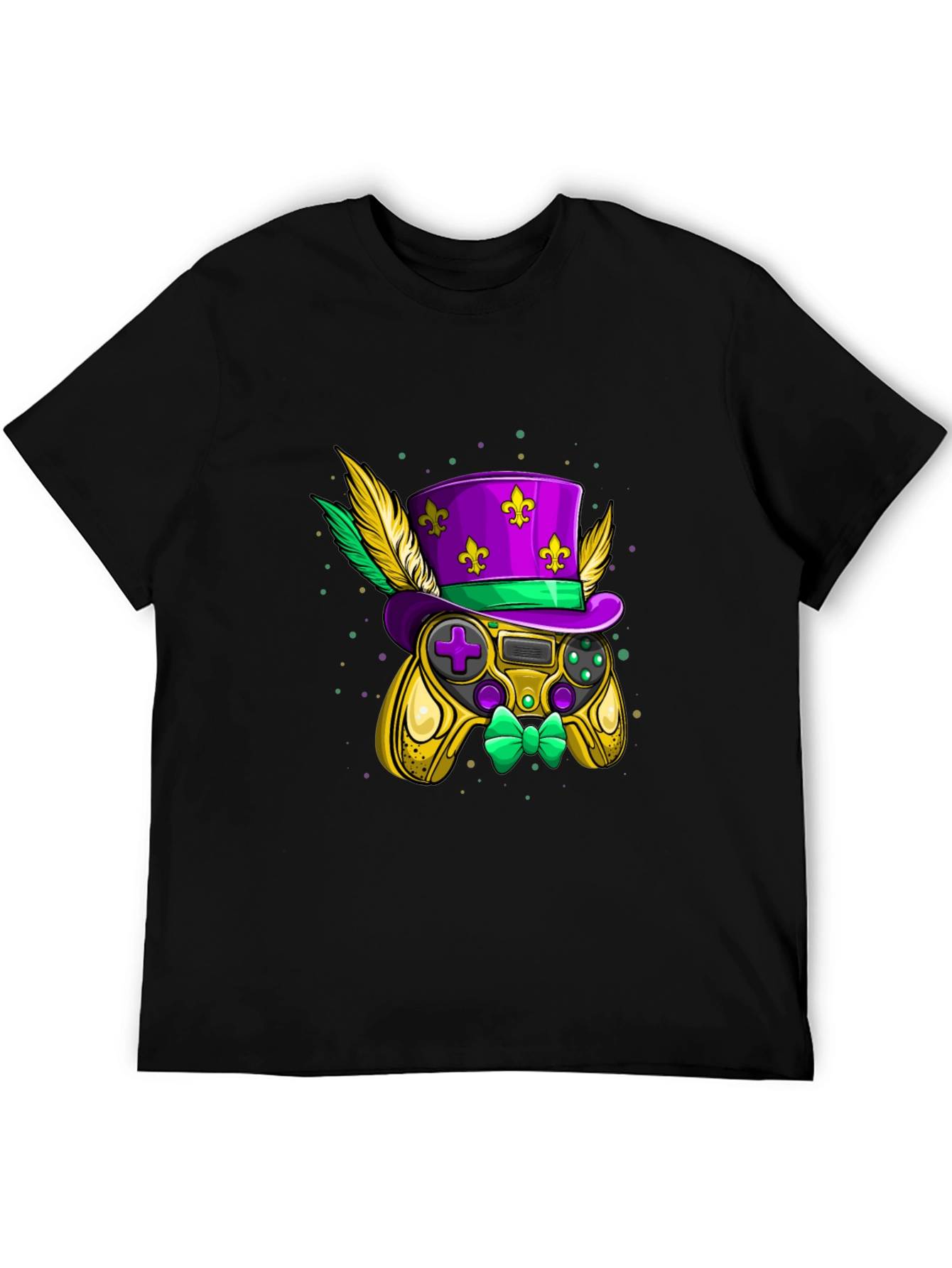 Gamer Mardi Gras Controller T-Shirt