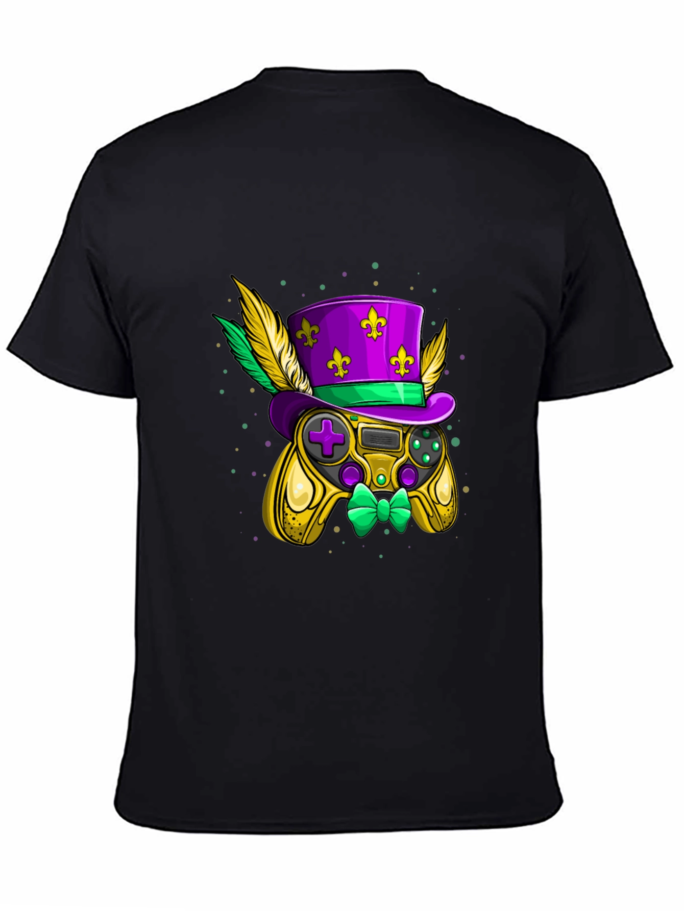 Gamer Mardi Gras Controller T-Shirt