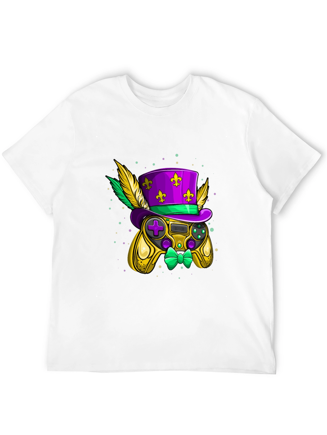 Gamer Mardi Gras Controller T-Shirt