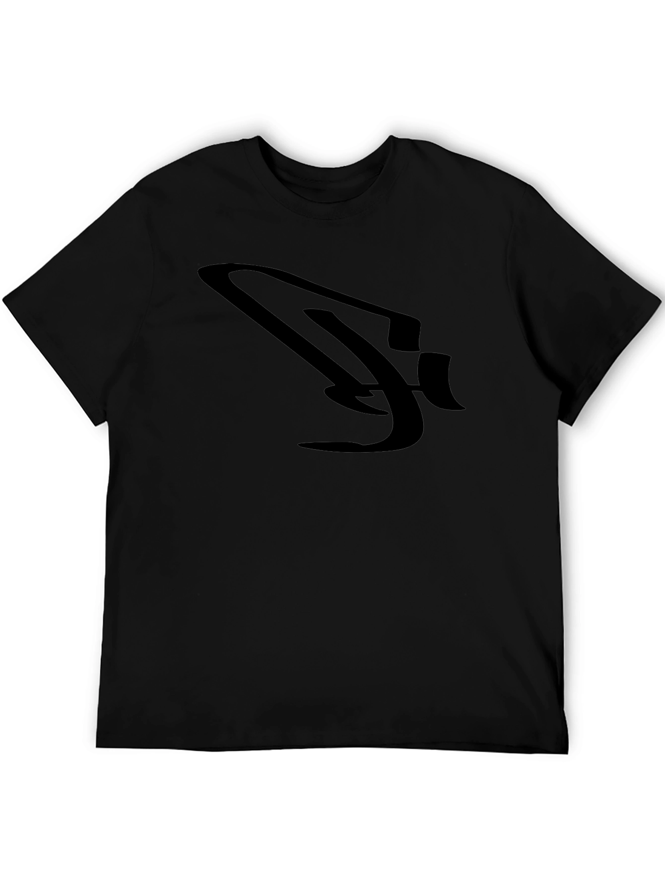 Sleek Black Graphic Tee for Men
