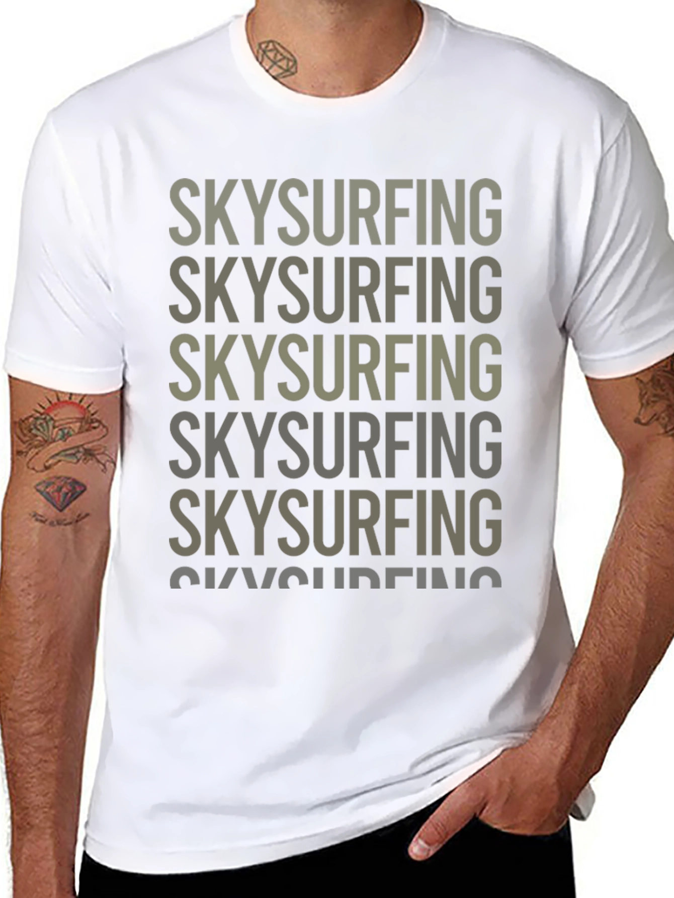 Skysurfing Graphic Tee - Black Cotton T-Shirt
