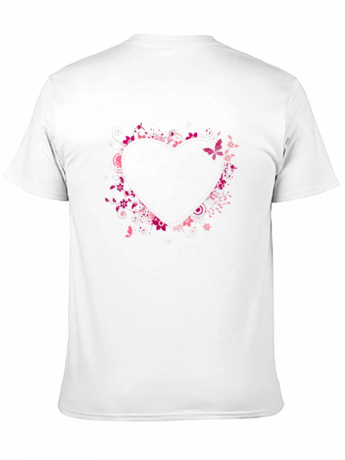 Heart Floral Graphic Tee - Black Casual Shirt