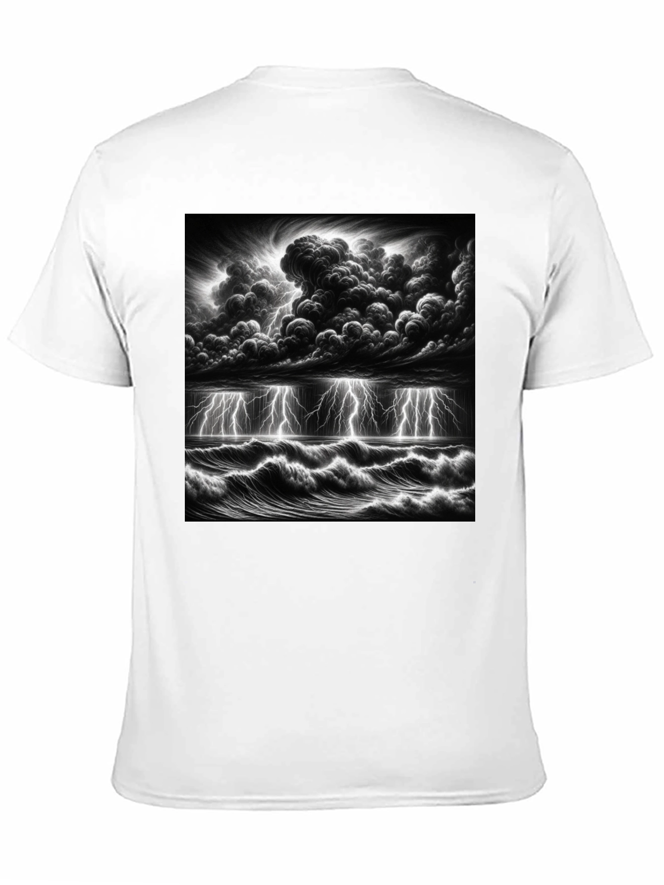 Stormy Sea Graphic T-Shirt - Black