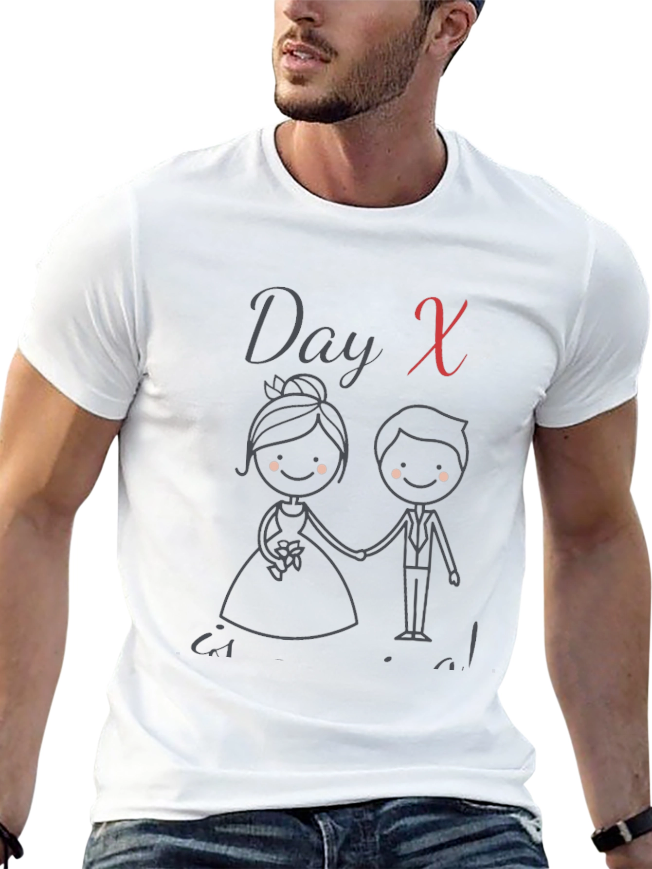 Day X Wedding Bride & Groom Graphic Tee
