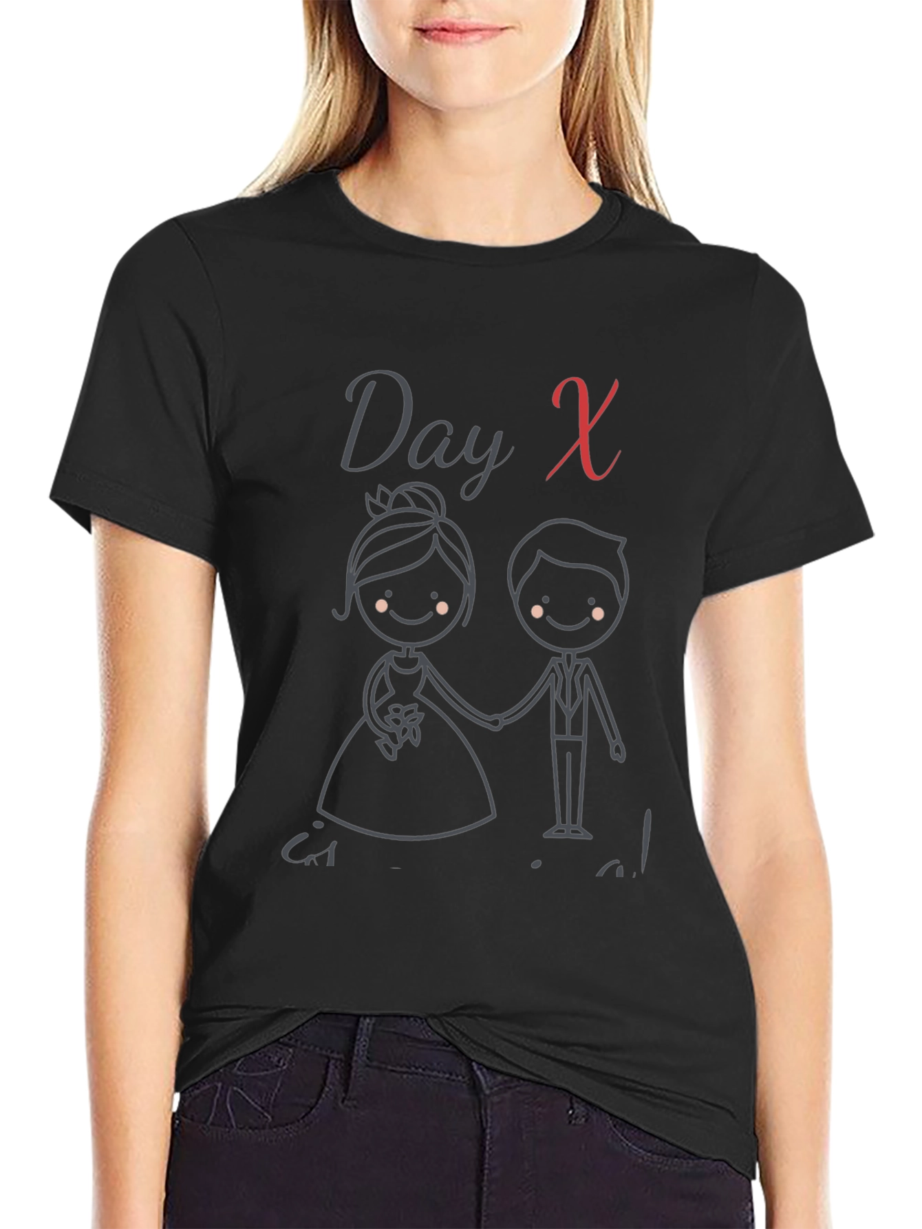 Day X Wedding Bride & Groom Graphic Tee