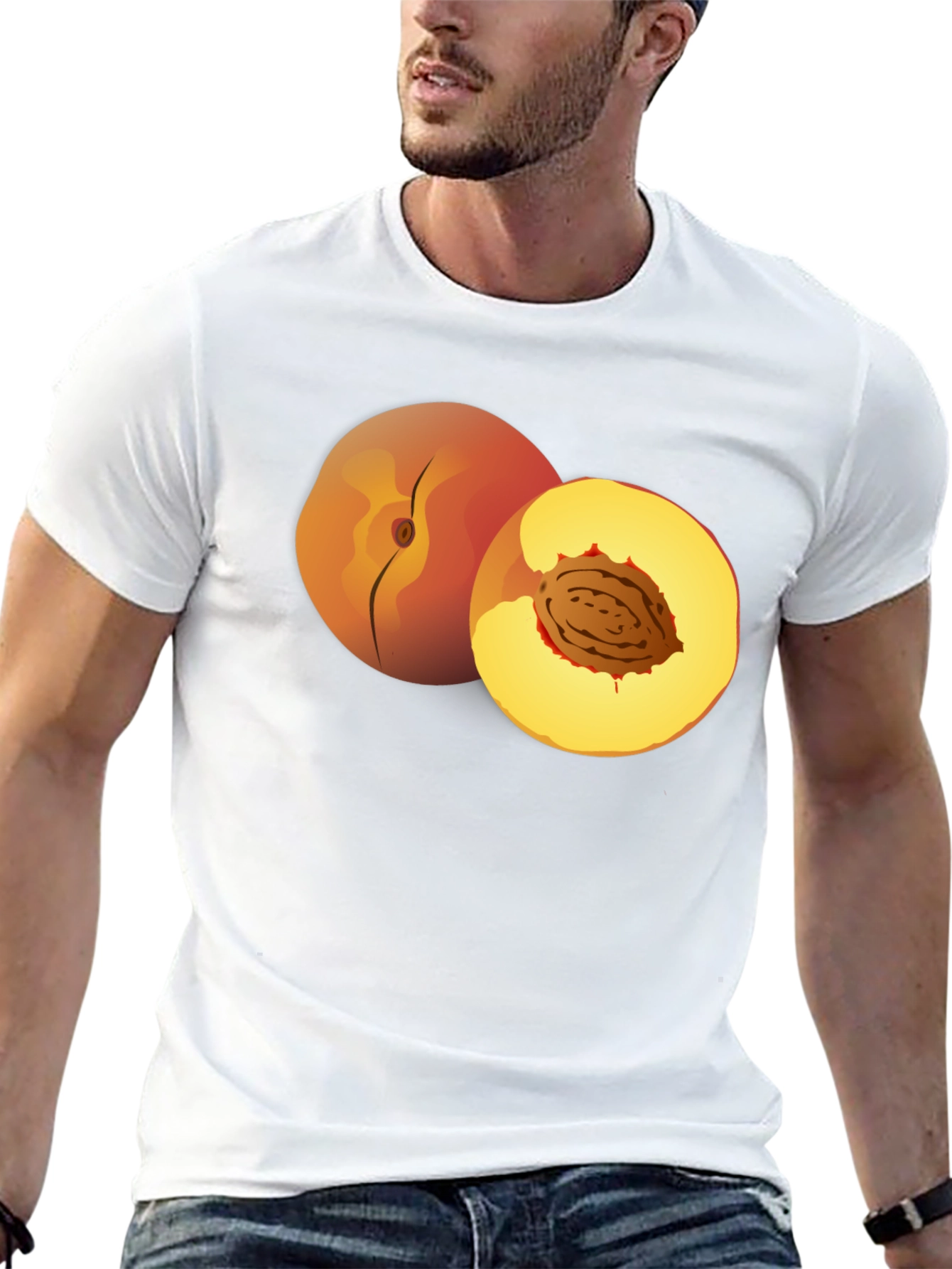 Peach Graphic T-Shirt - Fruity Fun Fashion
