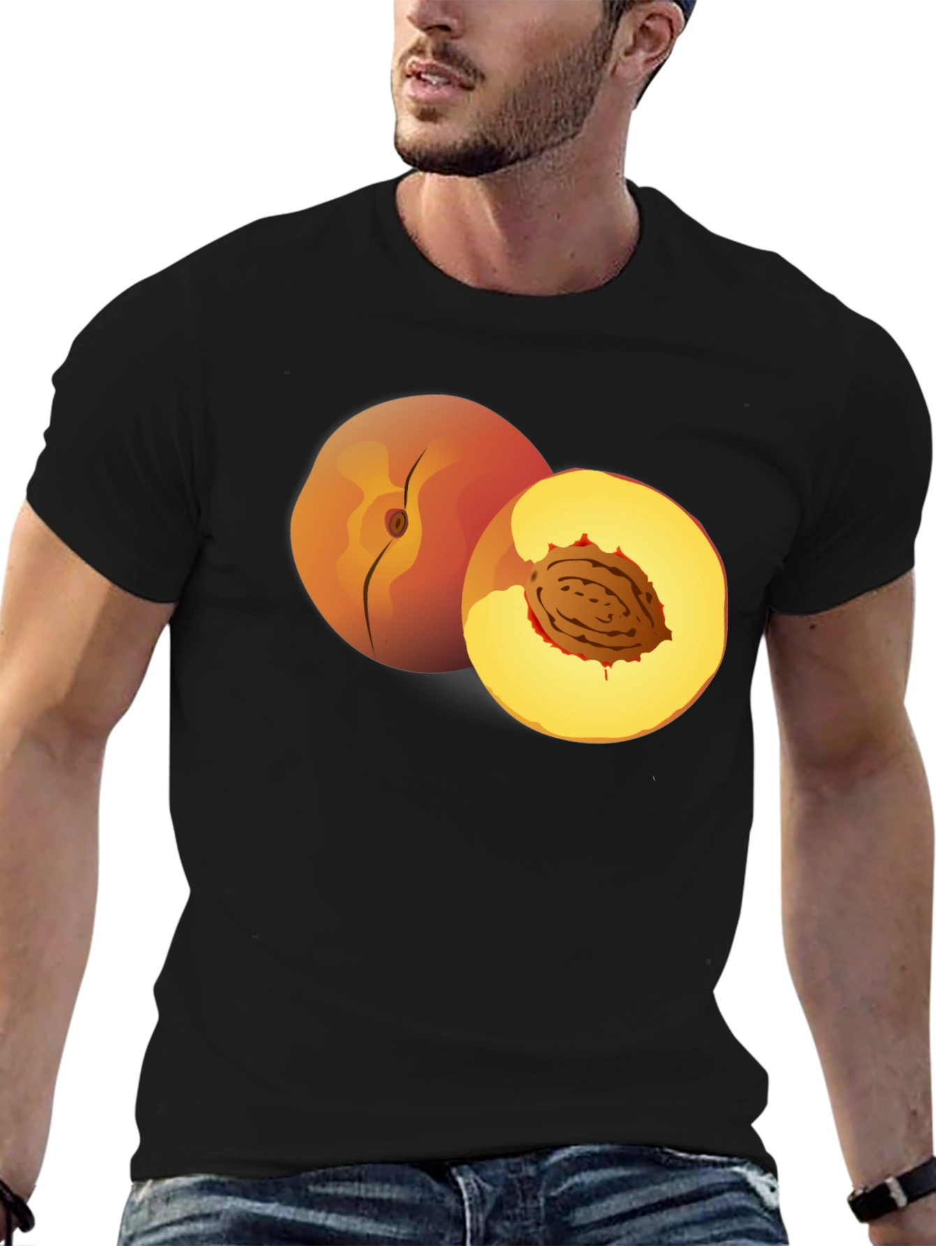 Peach Graphic T-Shirt - Fruity Fun Fashion